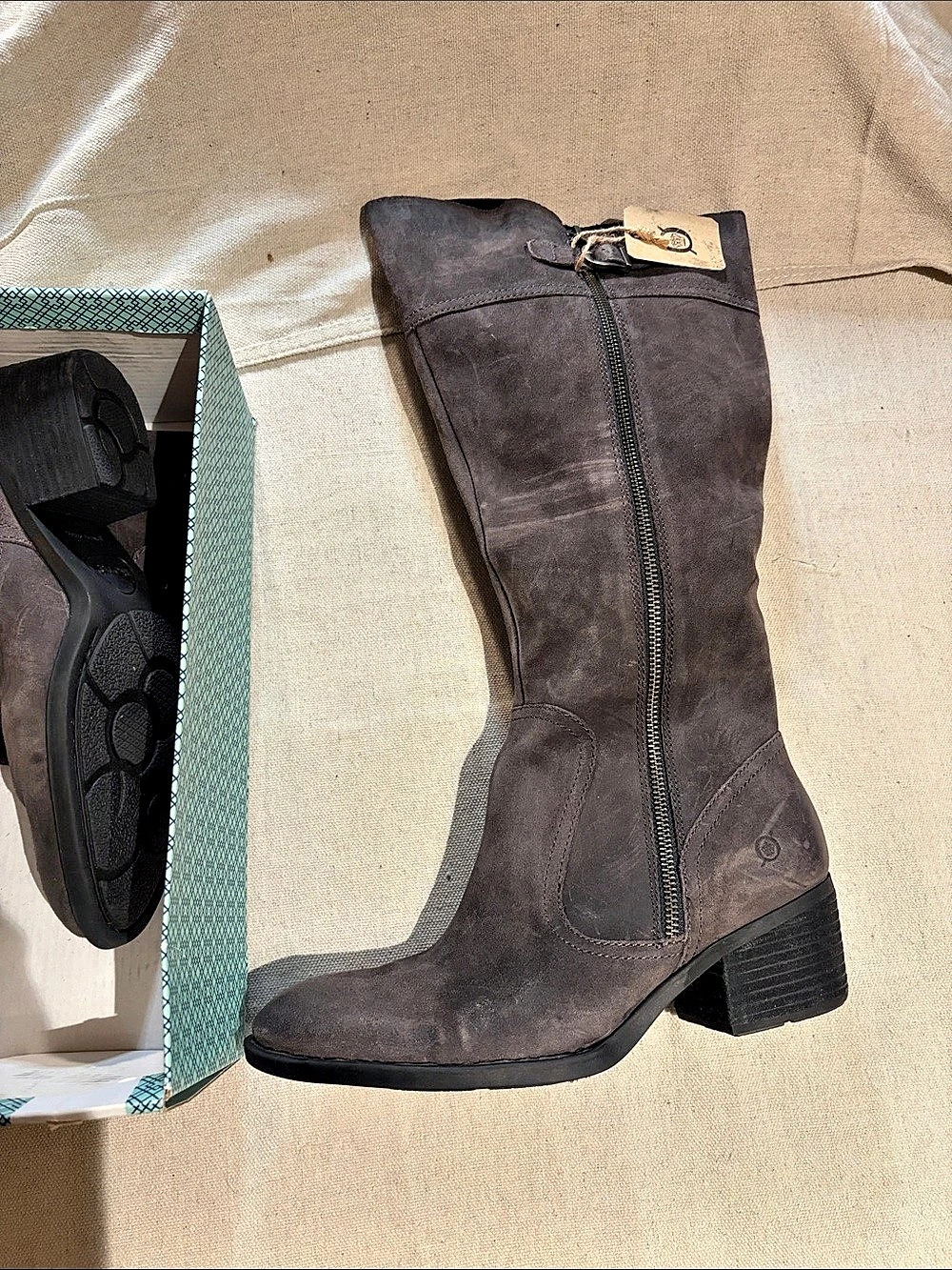 Susina Women's Tall Heeled Boots in Tan